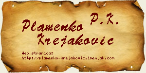 Plamenko Krejaković vizit kartica